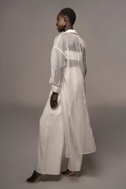 White Lia Button Front Shirt Dress -Lady Clothing Store PRODUCT MAY92022 178