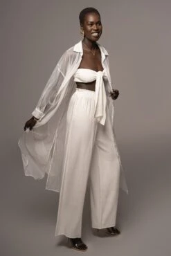 White Lia Button Front Shirt Dress -Lady Clothing Store PRODUCT MAY92022 179