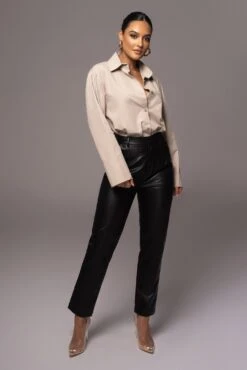 Khaki Classic Button Up Shirt