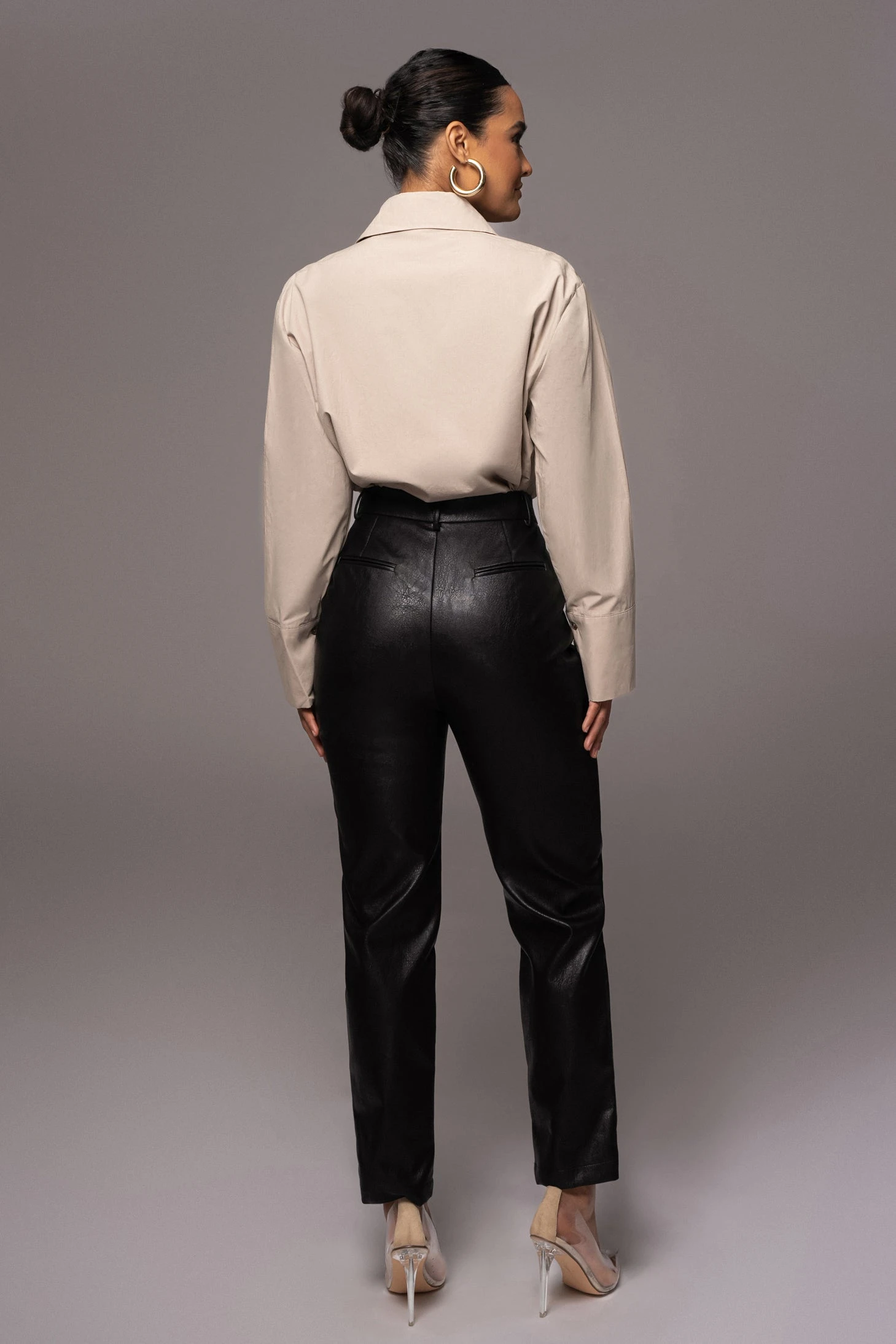 Khaki Classic Button Up Shirt 8 Khaki Classic Button Up Shirt - Image 6