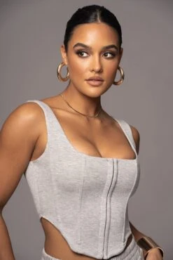 Grey More Than Friends Corset 19 Grey More Than Friends Corset -Lady Clothing Store PRODUCT NOV172022 222