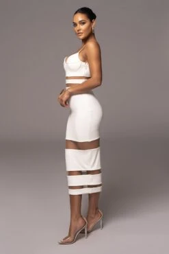Ivory Alysiha Midi Dress -Lady Clothing Store PRODUCT NOV172022 27
