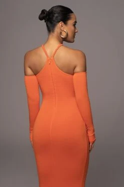 Orange Soledad Cross Maxi Dress -Lady Clothing Store PRODUCT NOV172022 85
