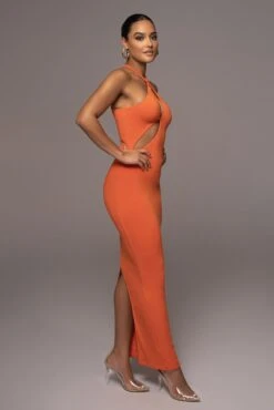 Orange Soledad Cross Maxi Dress -Lady Clothing Store PRODUCT NOV172022 90