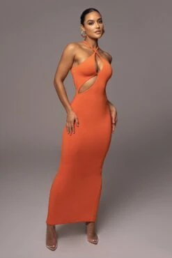 Orange Soledad Cross Maxi Dress -Lady Clothing Store PRODUCT NOV172022 91