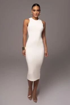 Ivory Jacqui Midi Dress -Lady Clothing Store PRODUCT NOV212022 DECDROP1 100