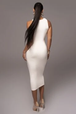 Ivory Jacqui Midi Dress -Lady Clothing Store PRODUCT NOV212022 DECDROP1 101