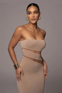 Beige Unpredictable Midi Dress -Lady Clothing Store PRODUCT NOV212022 DECDROP1 11