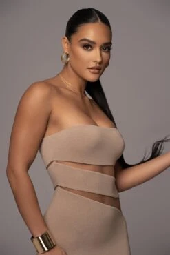 Beige Unpredictable Midi Dress -Lady Clothing Store PRODUCT NOV212022 DECDROP1 12