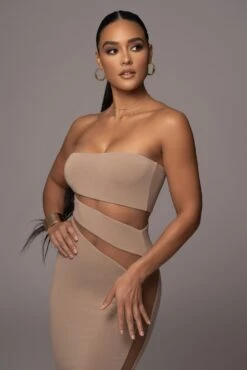 Beige Unpredictable Midi Dress -Lady Clothing Store PRODUCT NOV212022 DECDROP1 13