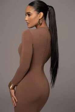 Pecan Lucia Mock Neck Midi Dress 19 Pecan Lucia Mock Neck Midi Dress -Lady Clothing Store PRODUCT NOV212022 DECDROP1 131