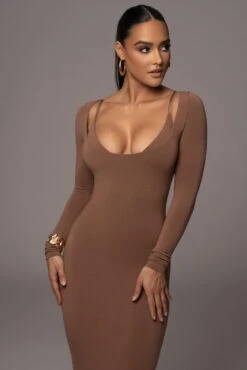 Pecan Made You Look Maxi Dress -Lady Clothing Store PRODUCT NOV212022 DECDROP1 140