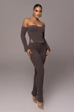 Midnight Grey Off The Record Plush Set