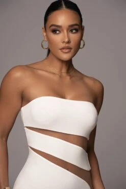 White Unpredictable Midi Dress -Lady Clothing Store PRODUCT NOV212022 DECDROP1 24