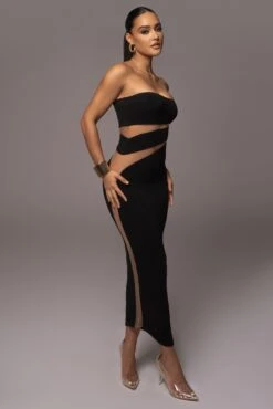 Black Unpredictable Midi Dress -Lady Clothing Store PRODUCT NOV212022 DECDROP1 39