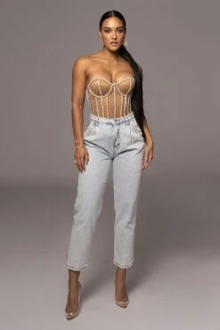 LIMITED EDITION Tan Rhinestone Crystal Corset 27 LIMITED EDITION Tan Rhinestone Crystal Corset -Lady Clothing Store PRODUCT NOV32022 HOLIDAY 145