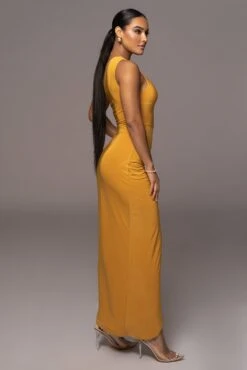 Mustard One Night Only Dress -Lady Clothing Store PRODUCT NOV32022 HOLIDAY 28