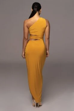 Mustard One Night Only Dress -Lady Clothing Store PRODUCT NOV32022 HOLIDAY 29