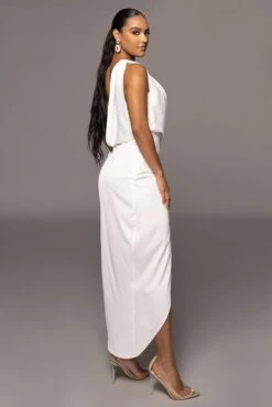 Ivory Kristiana Slit Dress -Lady Clothing Store PRODUCT OCT132022 HOLIDAY 34