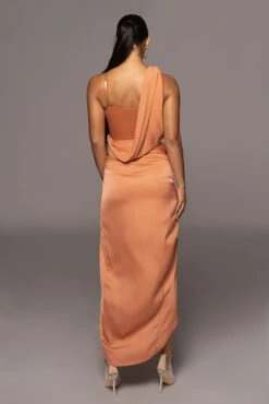 Caramel Kristiana Slit Dress -Lady Clothing Store PRODUCT OCT132022 HOLIDAY 85