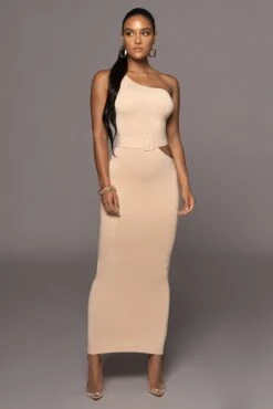 Tan Jluxbasix Azuree Cutout Dress