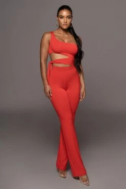 Jluxbasix Red Not So Yoga Pants -Lady Clothing Store PRODUCT OCT32022 PART2 92