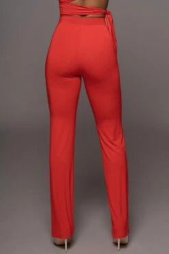 Jluxbasix Red Not So Yoga Pants -Lady Clothing Store PRODUCT OCT32022 PART2 95