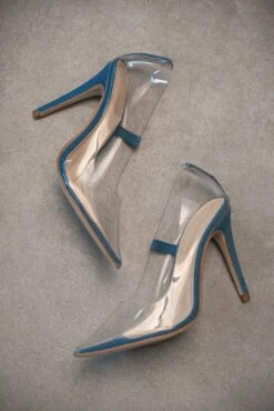 Dark Denim Walk The Line Clear Pumps -Lady Clothing Store PRODUCT OCT7DENIM ACCESSORIES 28