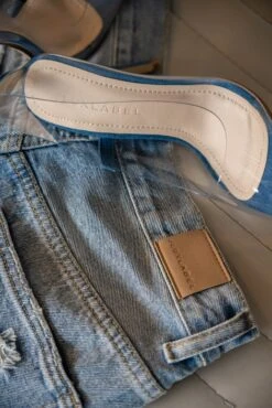 Dark Denim Walk The Line Clear Pumps -Lady Clothing Store PRODUCT OCT7DENIM ACCESSORIES 4