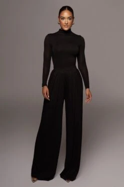 Jluxbasix Black Devyn Wide Leg Pants -Lady Clothing Store PRODUCT SEPT142021 55 856b5f81 3e65 4f6d 84d3 66b354cb131d