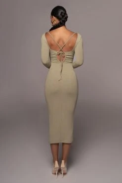Olive Mesmerize Midi Dress -Lady Clothing Store PRODUCT SEPT192022 91