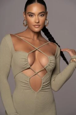 Olive Mesmerize Midi Dress -Lady Clothing Store PRODUCT SEPT192022 94