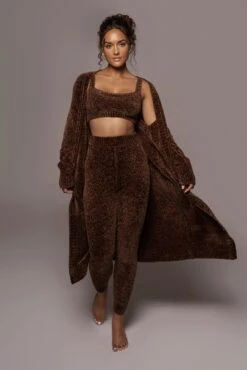 Chocolate Gemma Crop Chenille Top -Lady Clothing Store PRODUCT SEPT272021 243