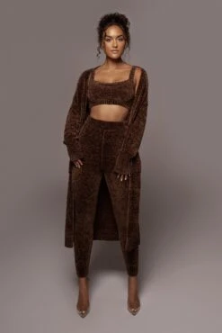 Chocolate Gemma Crop Chenille Top -Lady Clothing Store PRODUCT SEPT272021 245