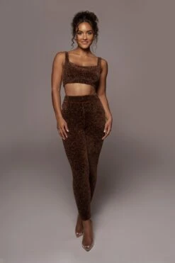 Chocolate Gemma Crop Chenille Top -Lady Clothing Store PRODUCT SEPT272021 251