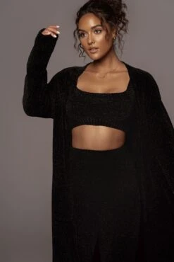 Black Gemma Crop Chenille Top -Lady Clothing Store PRODUCT SEPT272021 272 1da98da3 43e6 4868 a21e 75c278866c2d