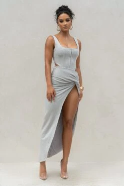 Grey More Than Friends Corset 23 Grey More Than Friends Corset -Lady Clothing Store PRODUCT SEPT92022 KNITS 84