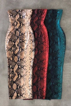 Red Bianca Snakeskin Slit Dress -Lady Clothing Store PRODUCTSIZE 70 c1da33d3 9459 4ba4 81cd 438eb2843b4c