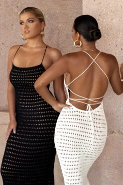 White Palmas Crochet Maxi Dress 38 White Palmas Crochet Maxi Dress -Lady Clothing Store SUMMER4 11