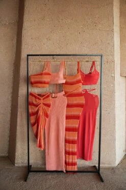 Peach Nikole Ribbed Skirt Set -Lady Clothing Store SUMMER4 51 731422dd 678b 4f55 8b64 209637796dcc