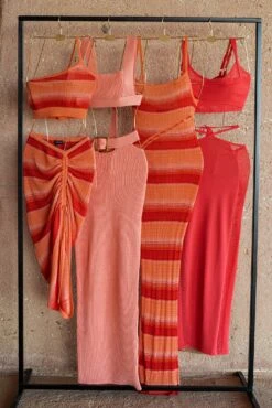 Peach Nikole Ribbed Skirt Set -Lady Clothing Store SUMMER4 52 407dfd7b 0ab9 46a0 8ef2 7b6c4216cf97