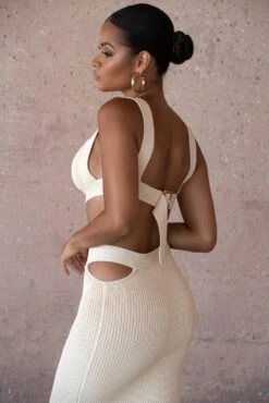 Ivory Nikole Ribbed Skirt Set -Lady Clothing Store SUMMER4 PRODUCT 23