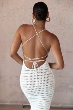 White Palmas Crochet Maxi Dress 40 White Palmas Crochet Maxi Dress -Lady Clothing Store SUMMER4 PRODUCT 51