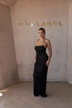 Black Palmas Crochet Maxi Dress -Lady Clothing Store SUMMER4 PRODUCT 66