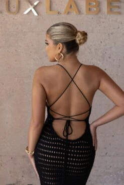 Black Palmas Crochet Maxi Dress -Lady Clothing Store SUMMER4 PRODUCT 71