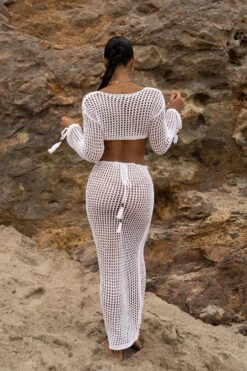 White Summer Daze Crochet Maxi Dress -Lady Clothing Store SUMMER5 PART2 21