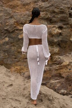 White Summer Daze Crochet Maxi Dress -Lady Clothing Store SUMMER5 PART2 22