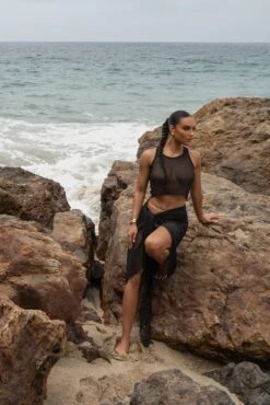 Black Fishnet Crop Tank -Lady Clothing Store SUMMER5 PART2 48 d3abdb63 ad36 4846 9b3f 422609ee773f