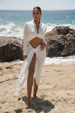 White Saylor Linen Sarong 20 White Saylor Linen Sarong -Lady Clothing Store SUMMER5 PART2 84