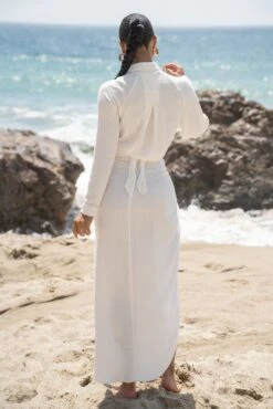 White Saylor Linen Sarong 24 White Saylor Linen Sarong -Lady Clothing Store SUMMER5 PART2 86